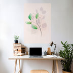 SERENE LEAF SONG Poster Vertical Autocolante