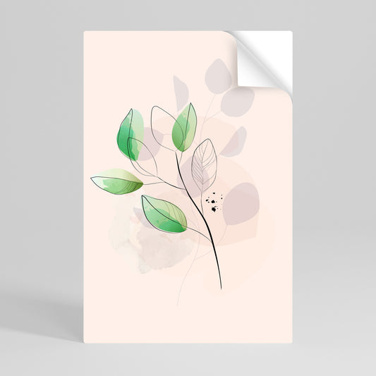 SERENE LEAF SONG Póster Autocolante Vertical