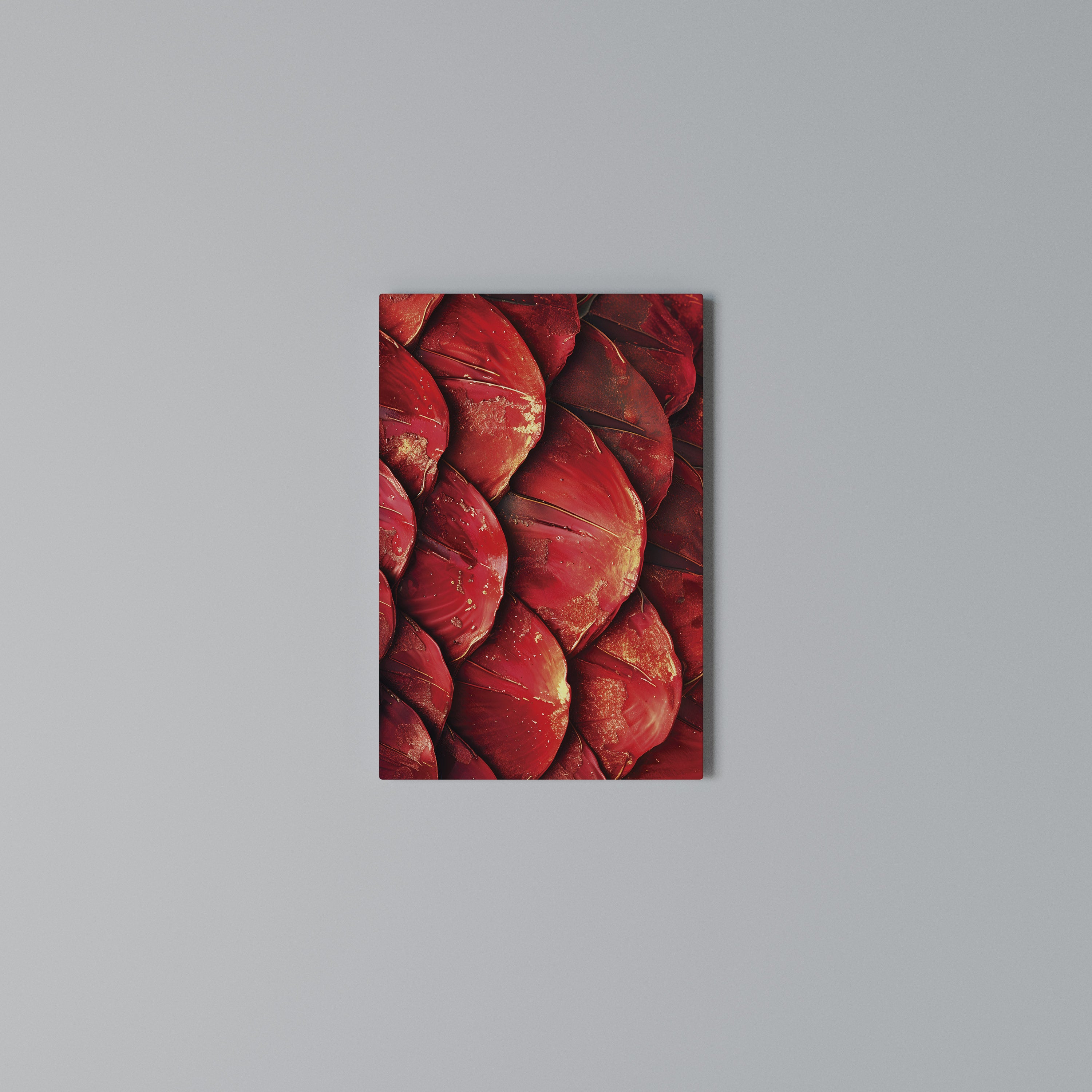 RUBY PETAL DANCE Vertical Canvas Print