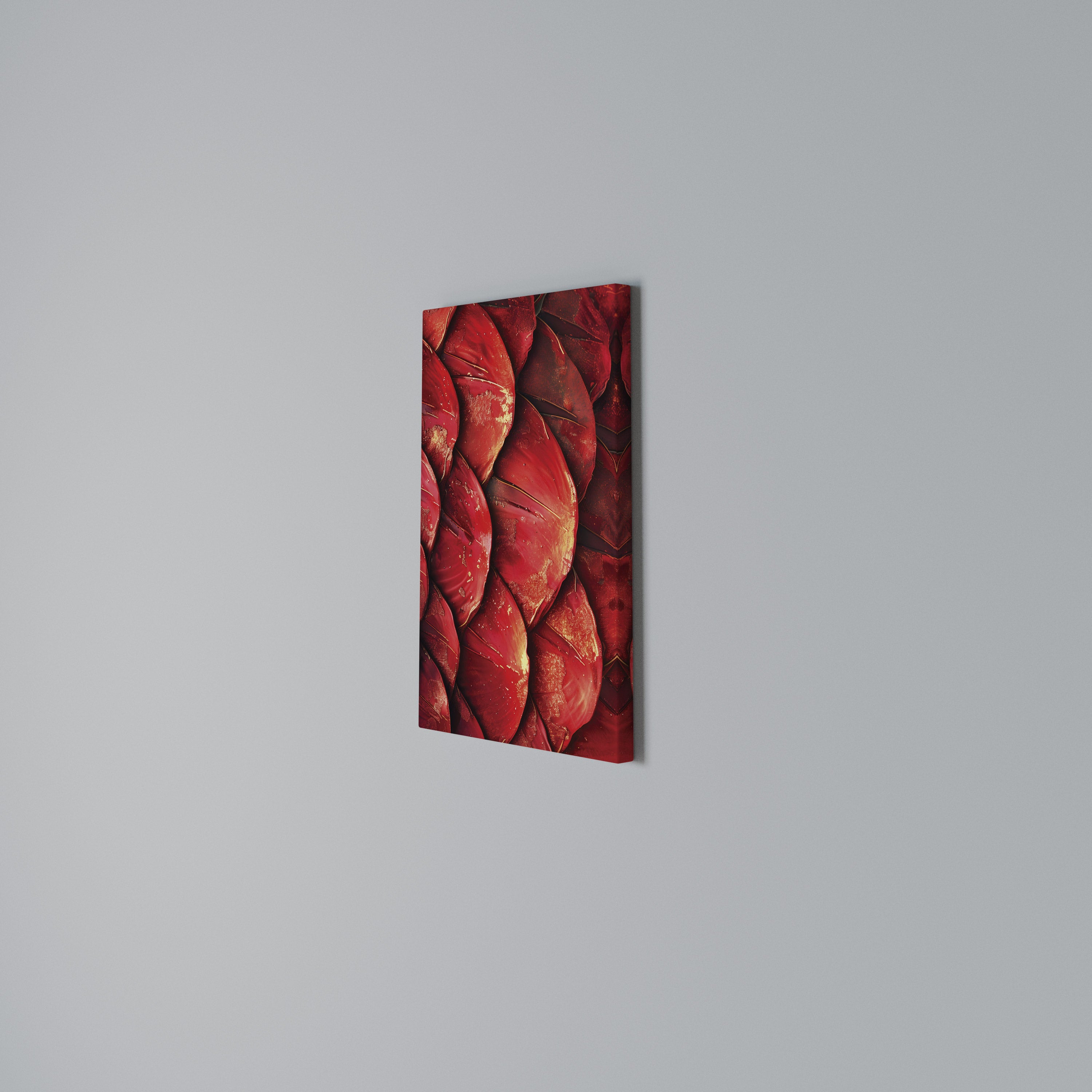 RUBY PETAL DANCE Vertical Canvas Print