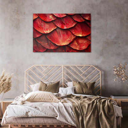 RUBY PETAL DANCE Horizontal Canvas Print