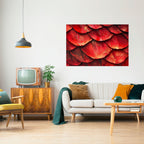 RUBY PETAL DANCE Peel and Stick Horizontal Poster