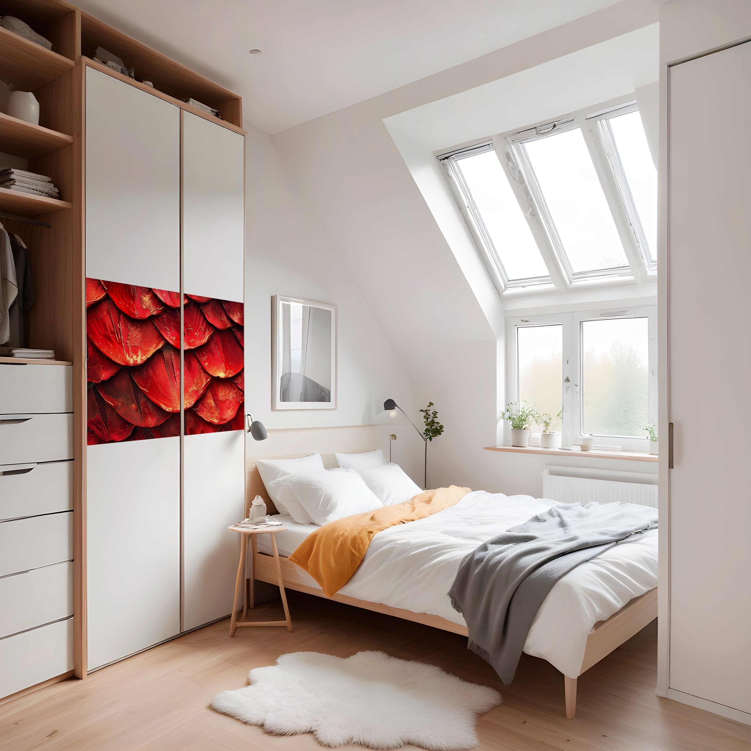 RUBY PETAL DANCE Peel and Stick Horizontal Poster