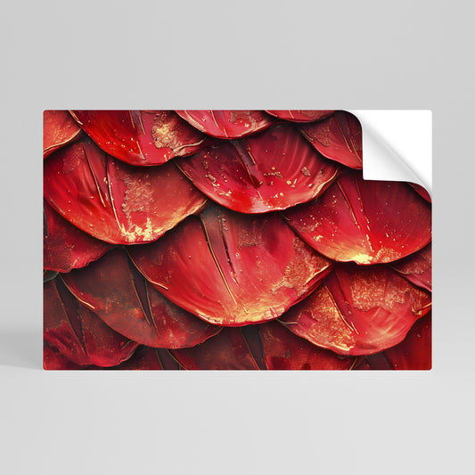 RUBY PETAL DANCE Peel and Stick Horizontal Poster