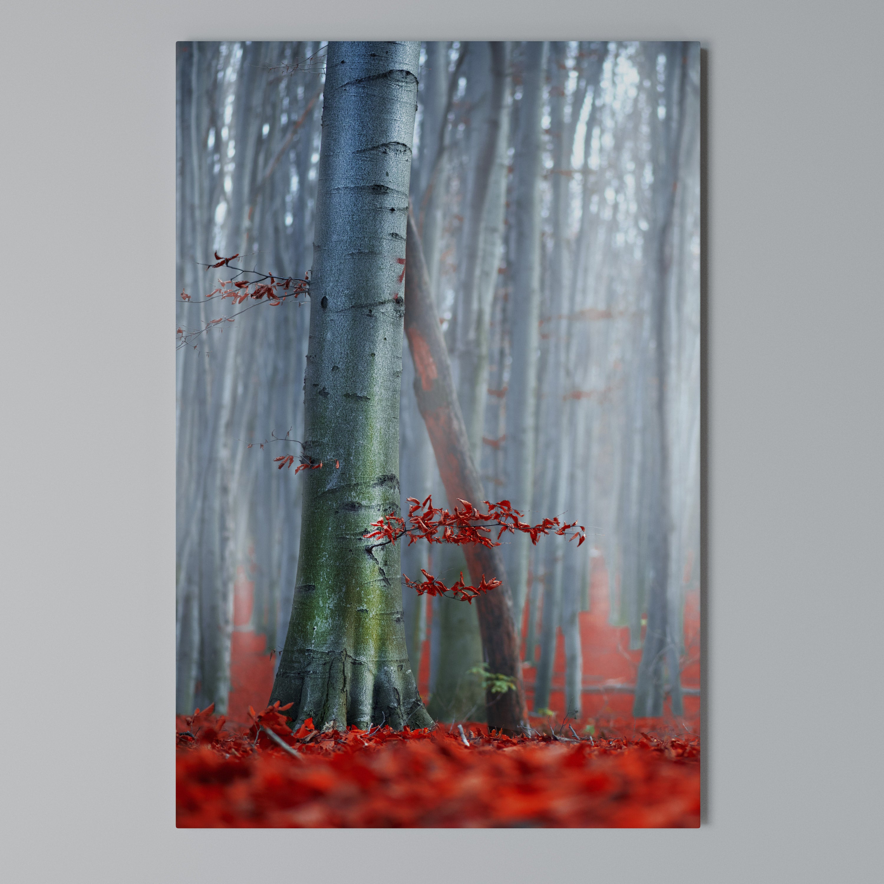 TRANQUIL RED ELEGANCE Quadro em tela vertical