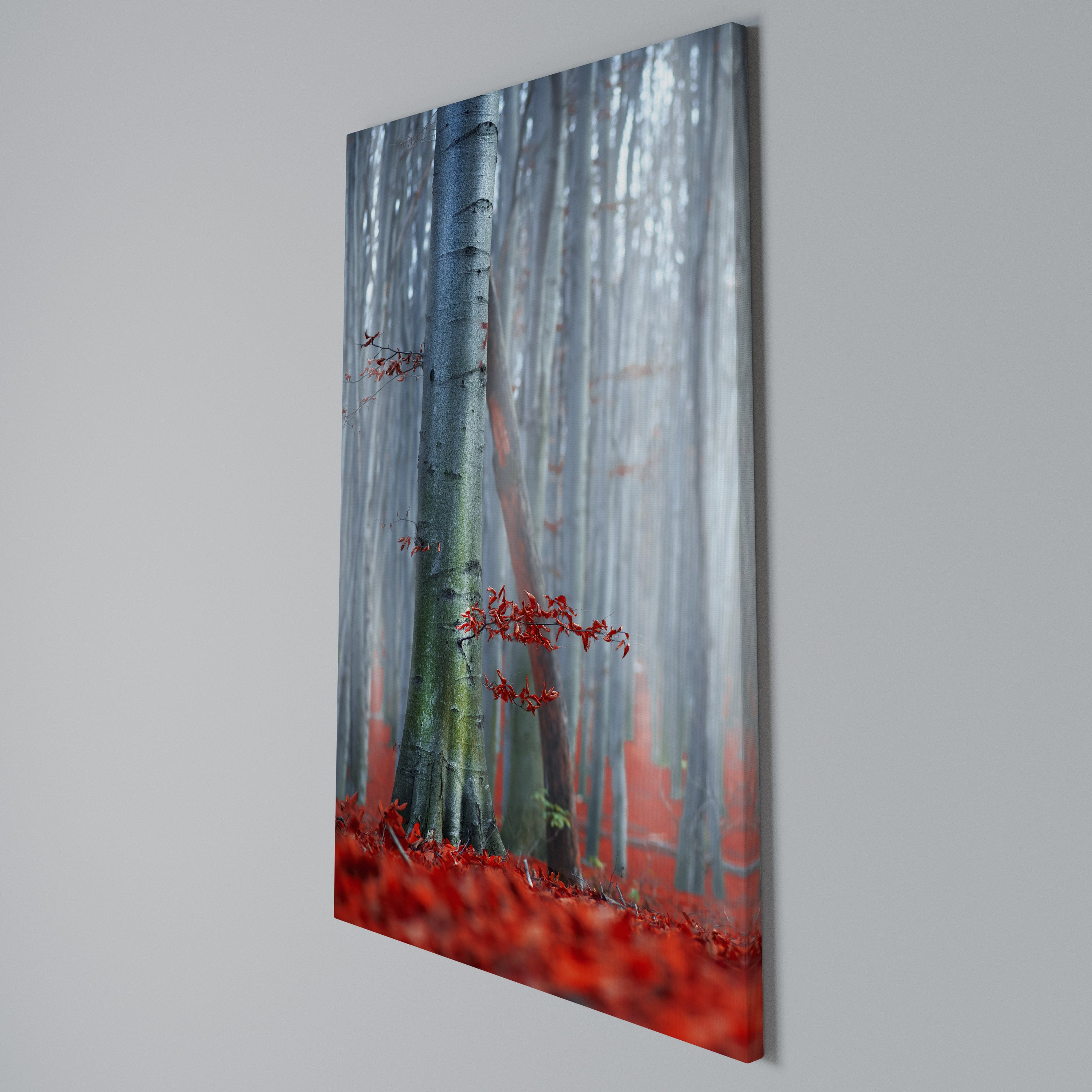 TRANQUIL RED ELEGANCE Quadro em tela vertical