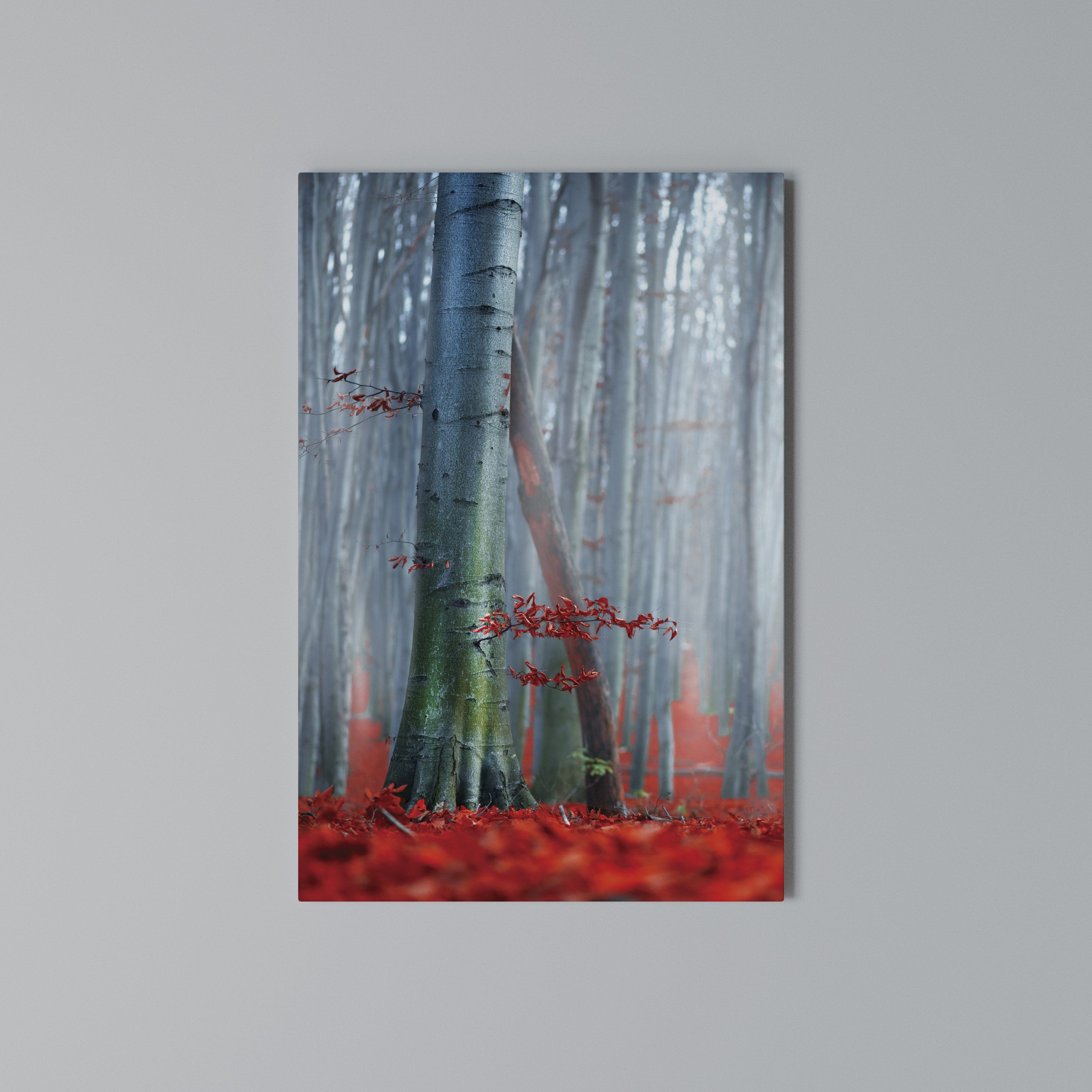 TRANQUIL RED ELEGANCE Quadro em tela vertical
