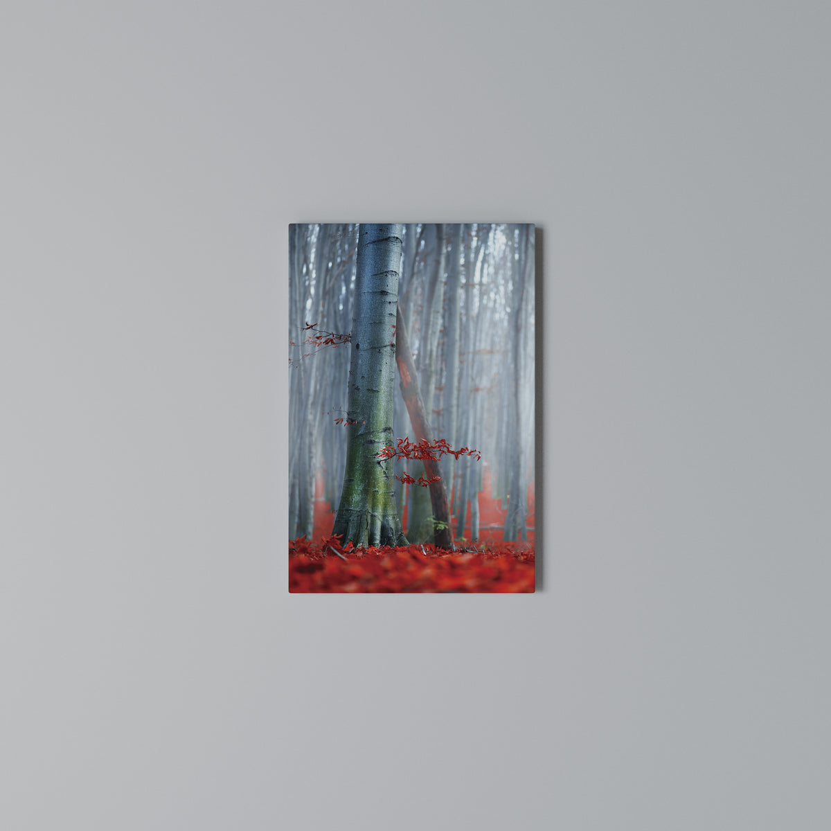 TRANQUIL RED ELEGANCE Quadro em tela vertical