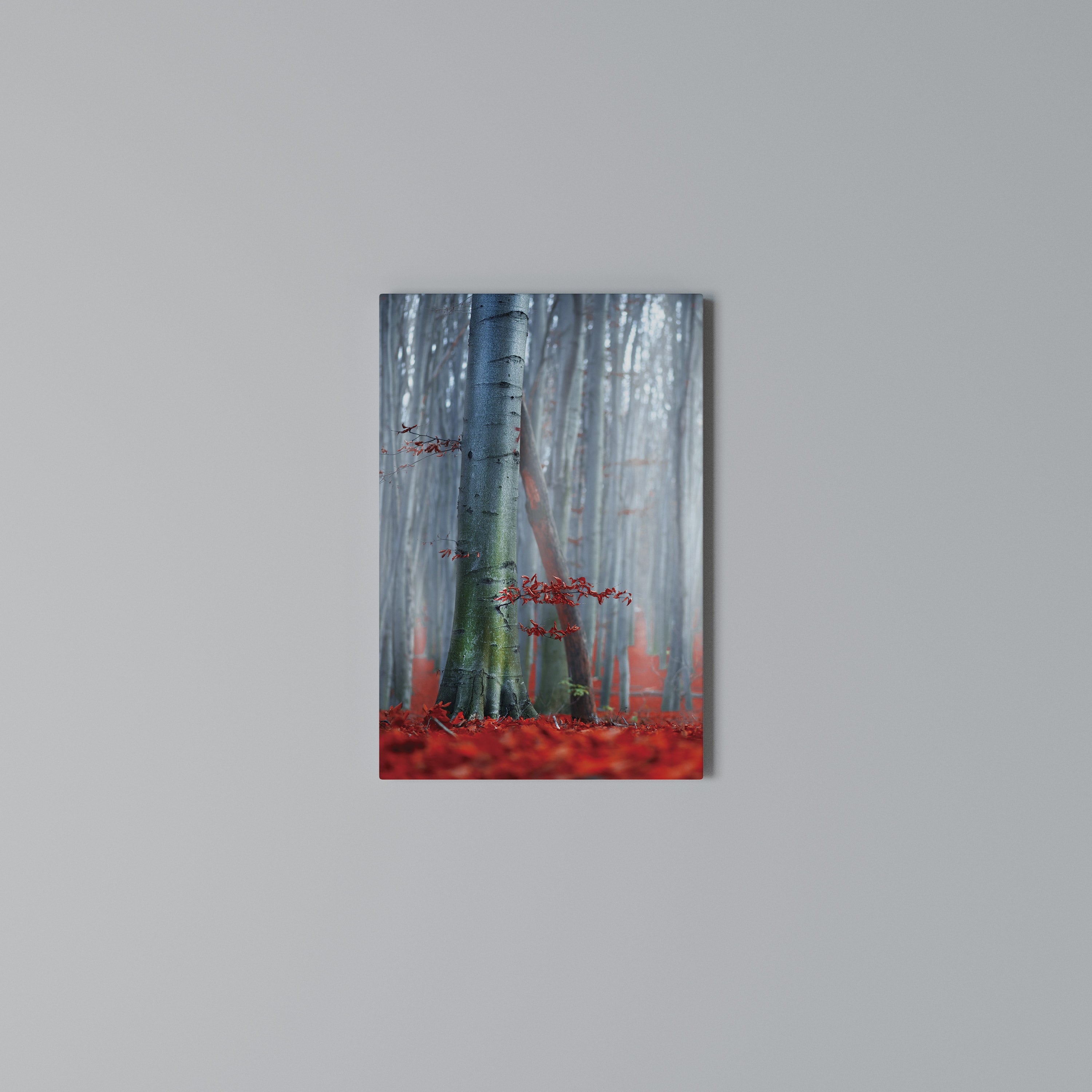 TRANQUIL RED ELEGANCE Quadro em tela vertical
