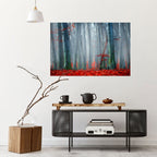 TRANQUIL RED ELEGANCE Peel and Stick Horizontal Poster