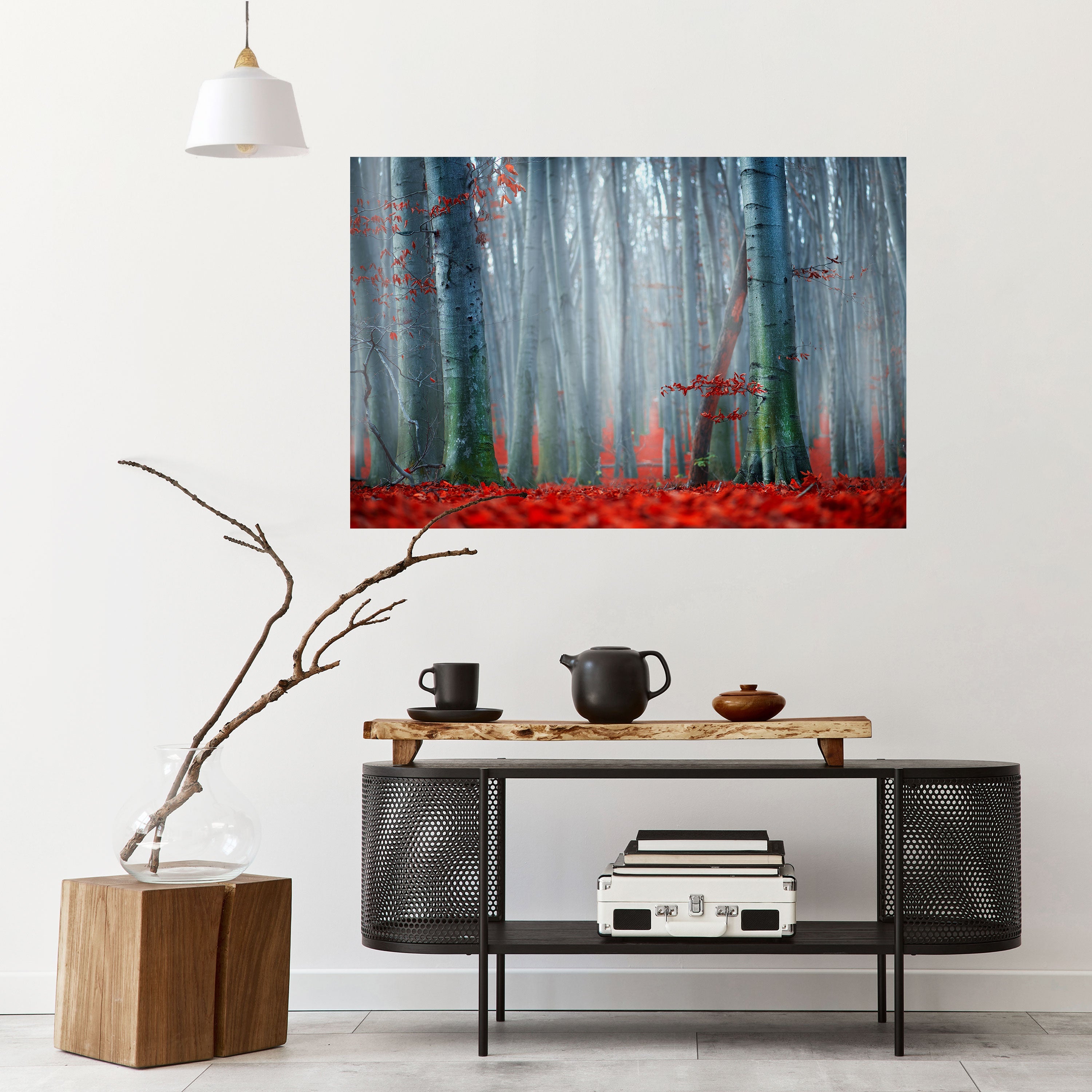 TRANQUIL RED ELEGANCE Peel and Stick Horizontal Poster