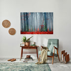 TRANQUIL RED ELEGANCE Peel and Stick Horizontal Poster