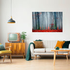 TRANQUIL RED ELEGANCE Peel and Stick Horizontal Poster