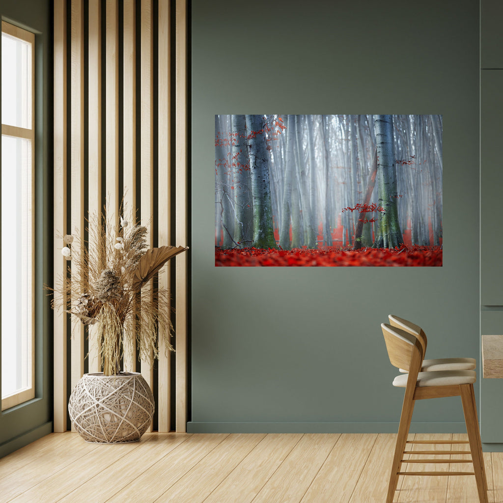 TRANQUIL RED ELEGANCE Peel and Stick Horizontal Poster