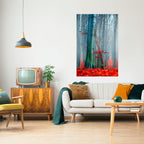 TRANQUIL RED ELEGANCE Poster Vertical Autocolante