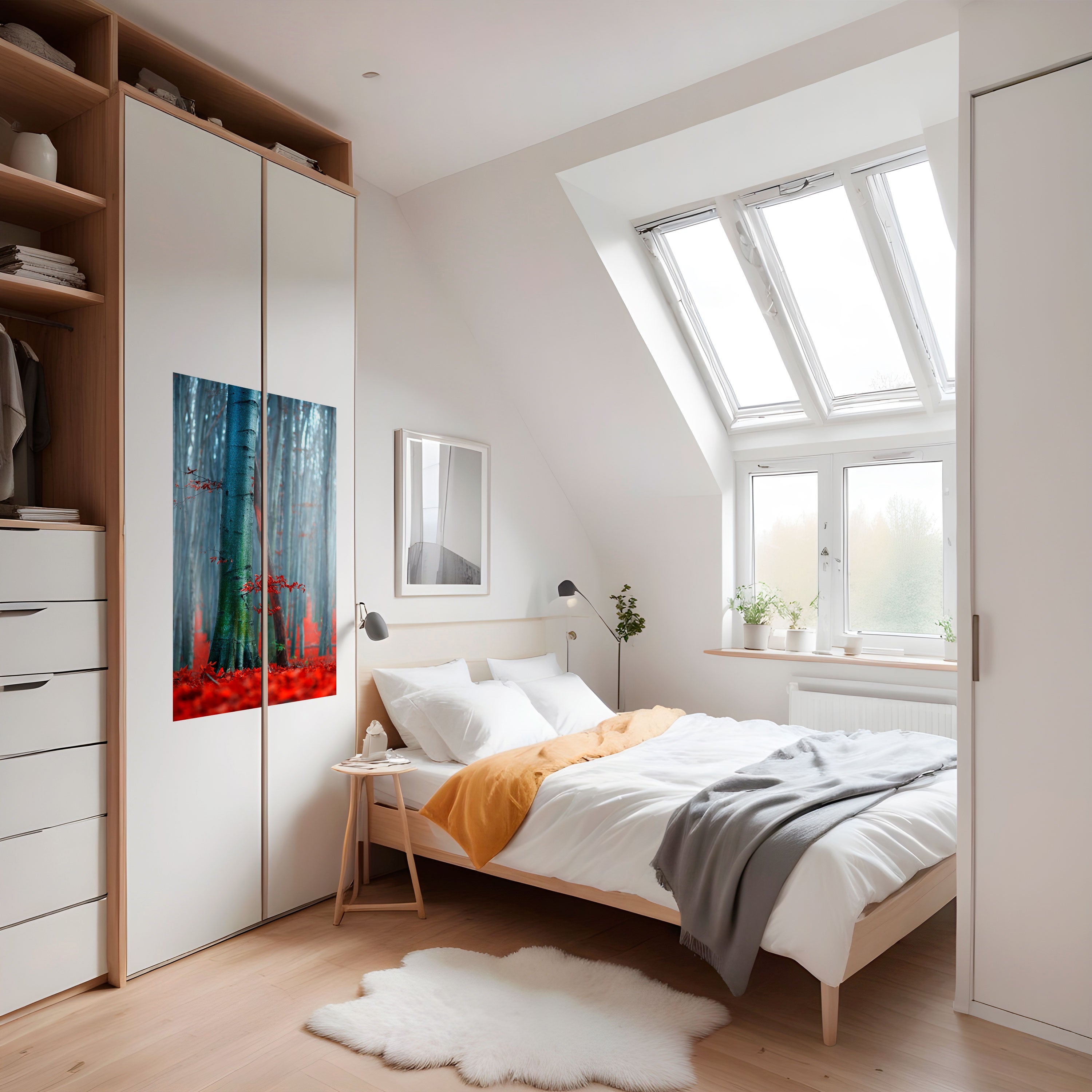 TRANQUIL RED ELEGANCE Poster Vertical Autocolante