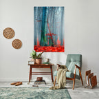 TRANQUIL RED ELEGANCE Poster Vertical Autocolante