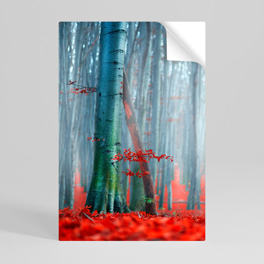 TRANQUIL RED ELEGANCE Póster Autocolante Vertical