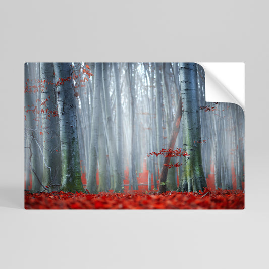 TRANQUIL RED ELEGANCE Póster Autocolante Horizontal
