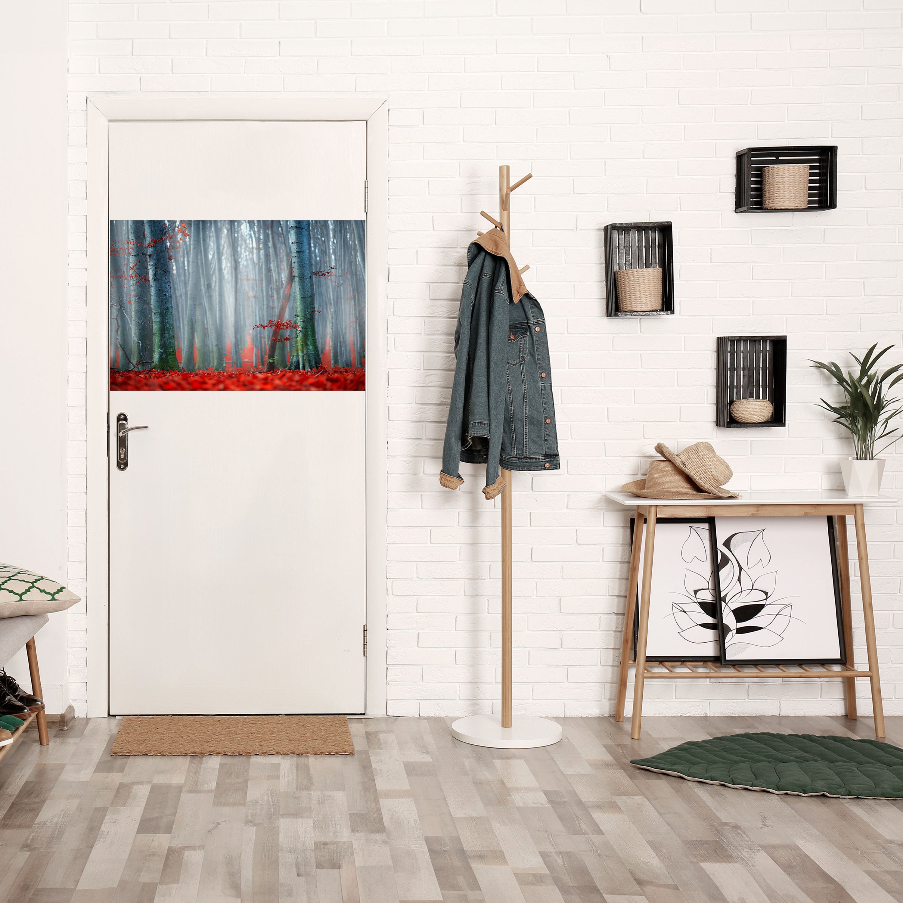 TRANQUIL RED ELEGANCE Peel and Stick Horizontal Poster