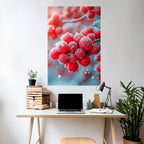 WINTER'S CRIMSON TREASURES Peel and Stick Vertical Poster
