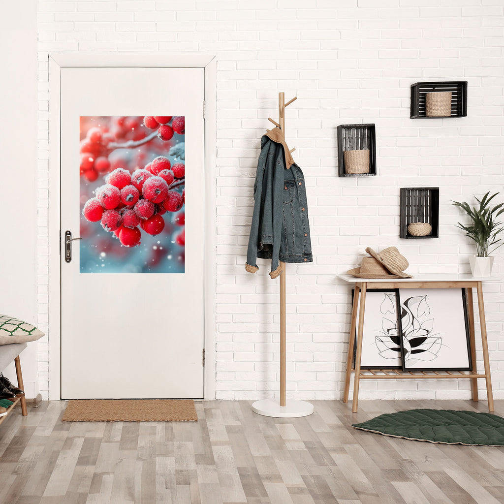 WINTER'S CRIMSON TREASURES Peel and Stick Vertical Poster