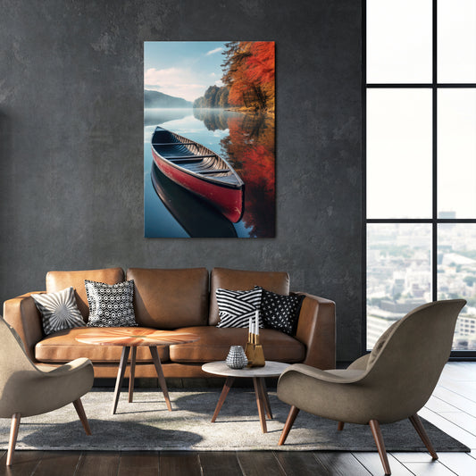 BOAT OF TRANQUILITY Vertical Canvas Print