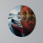 BOAT OF TRANQUILITY Round Wall Art
