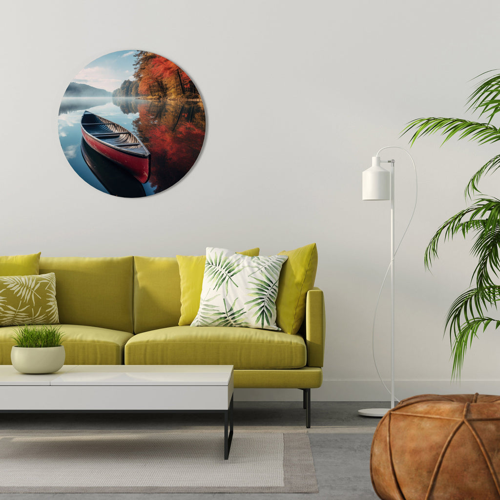 BOAT OF TRANQUILITY Round Wall Art