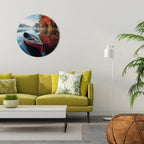 BOAT OF TRANQUILITY Round Wall Art