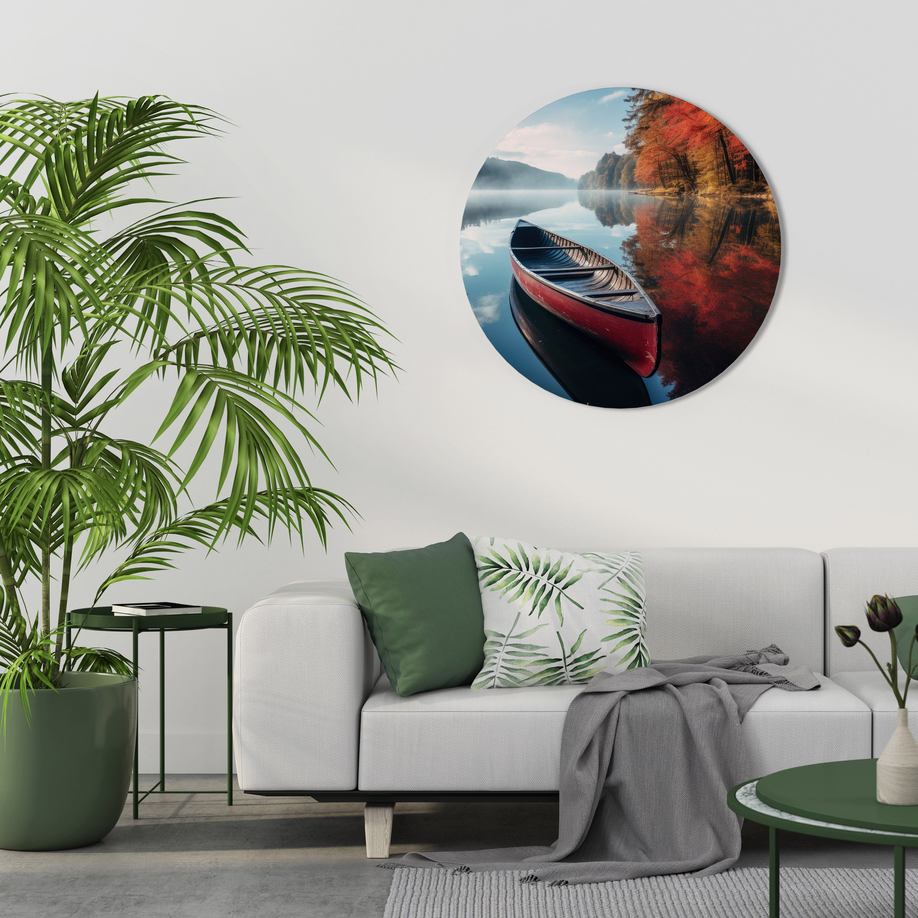 BOAT OF TRANQUILITY Round Wall Art