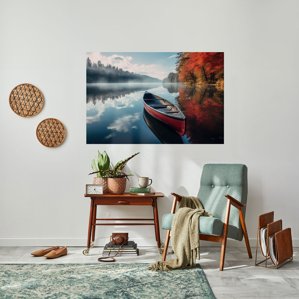 BOAT OF TRANQUILITY Peel and Stick Horizontal Poster