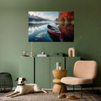 BOAT OF TRANQUILITY Peel and Stick Horizontal Poster