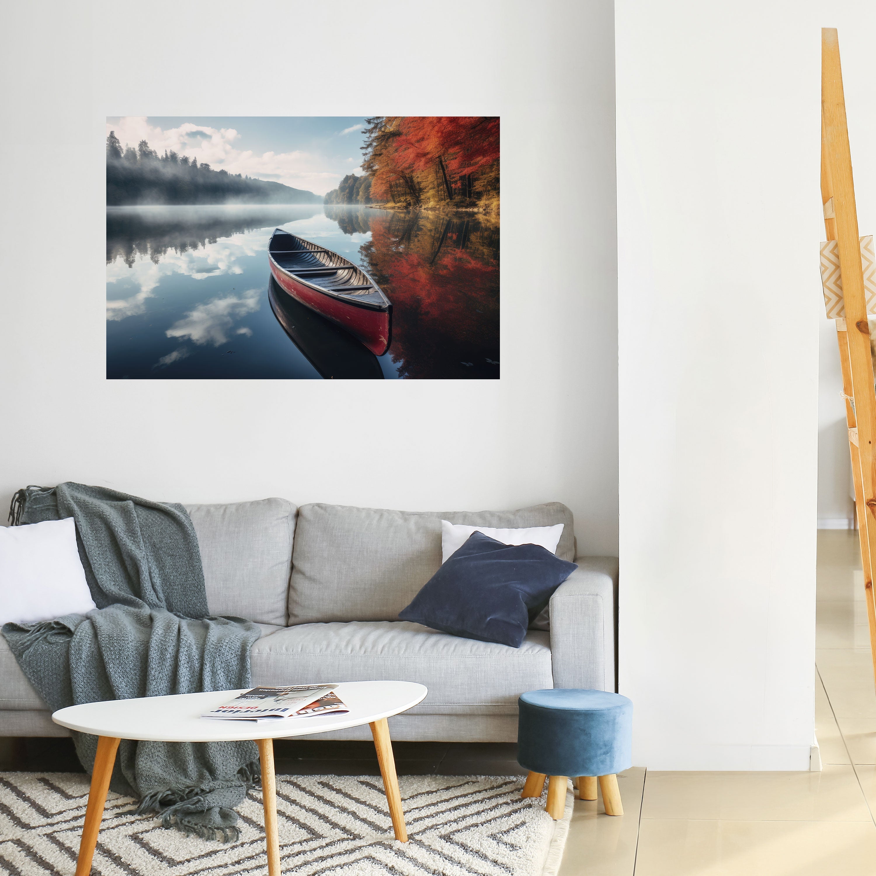 BOAT OF TRANQUILITY Peel and Stick Horizontal Poster
