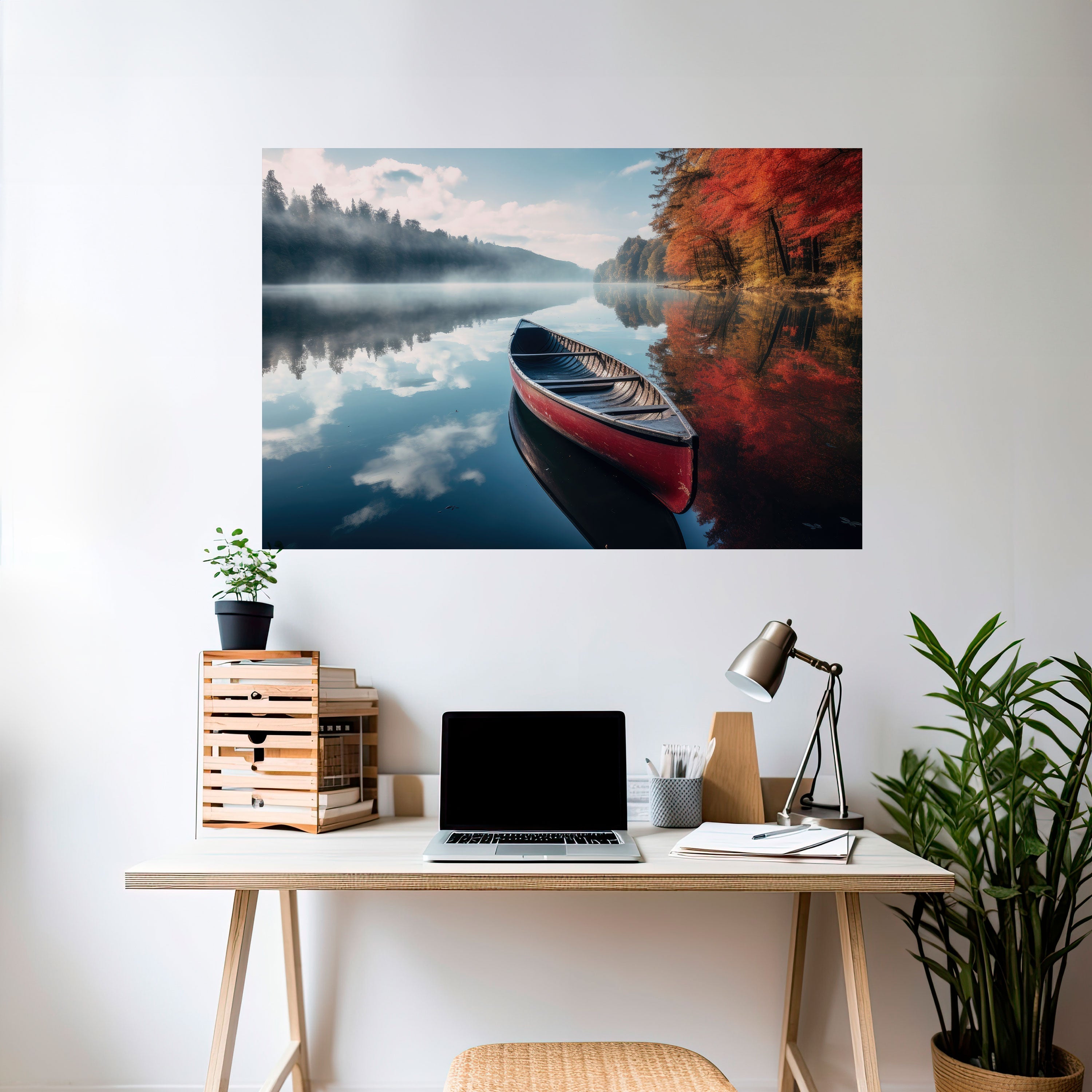 BOAT OF TRANQUILITY Peel and Stick Horizontal Poster