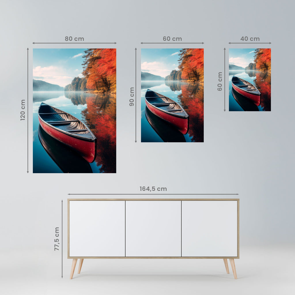 BOAT OF TRANQUILITY Peel and Stick Vertical Poster