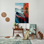 BOAT OF TRANQUILITY Peel and Stick Vertical Poster