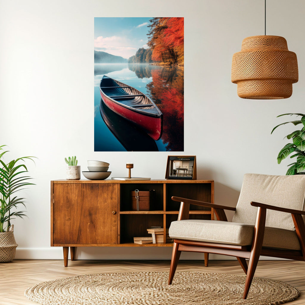 BOAT OF TRANQUILITY Peel and Stick Vertical Poster