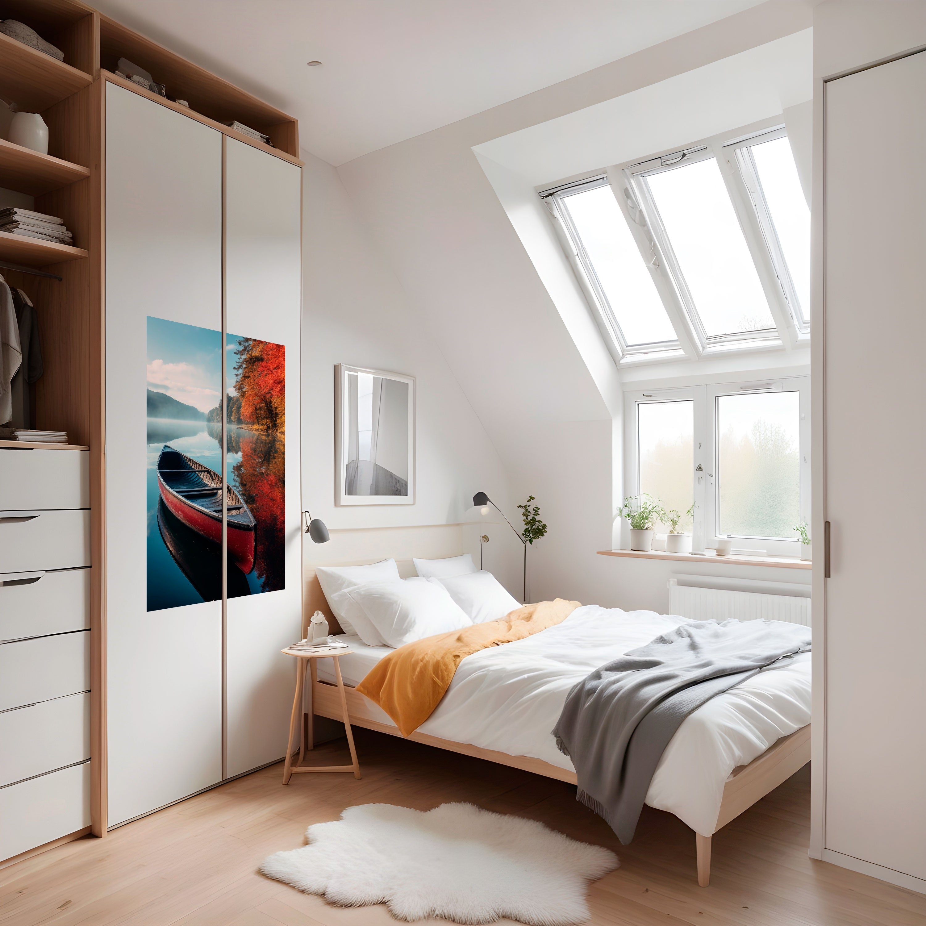 BOAT OF TRANQUILITY Peel and Stick Vertical Poster