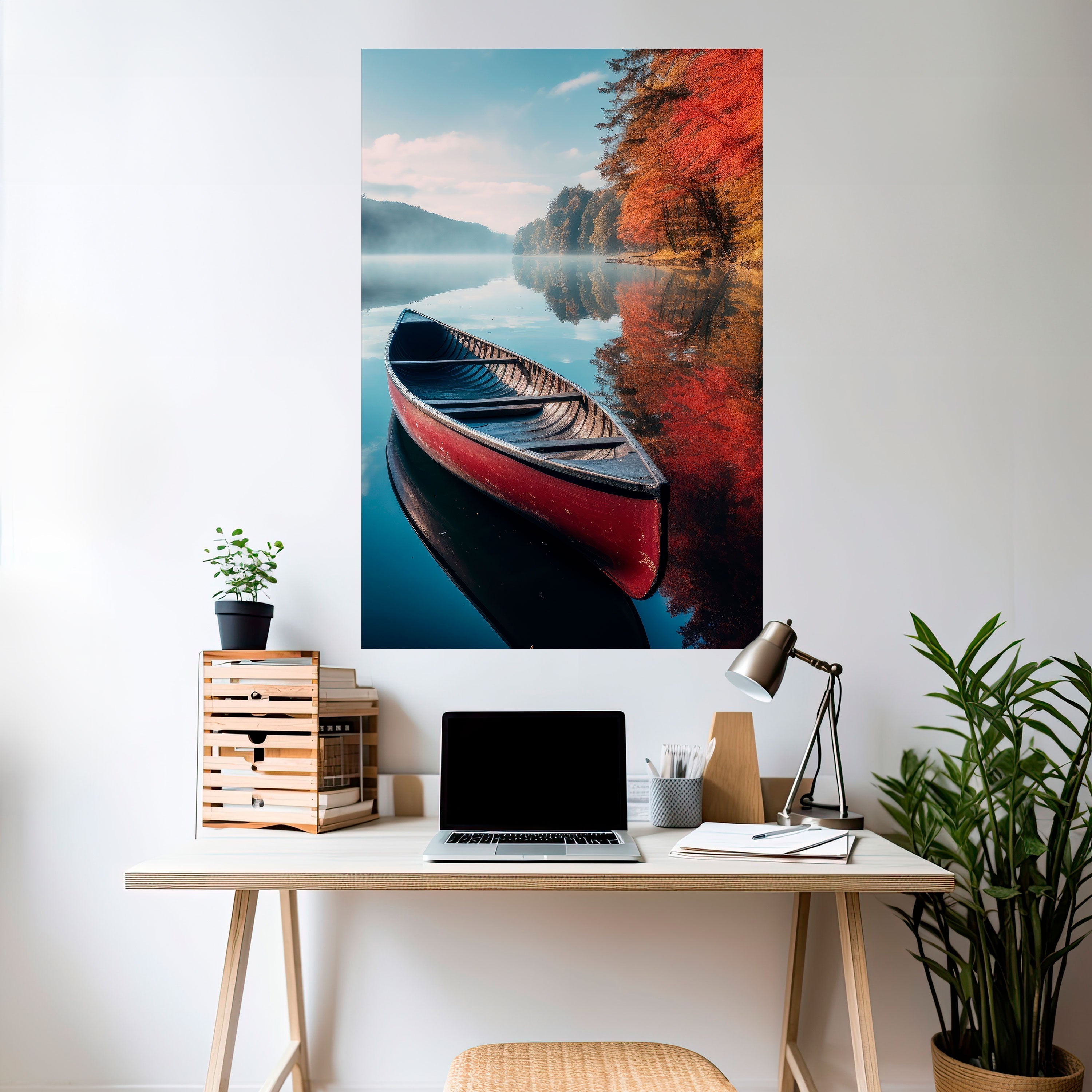 BOAT OF TRANQUILITY Peel and Stick Vertical Poster