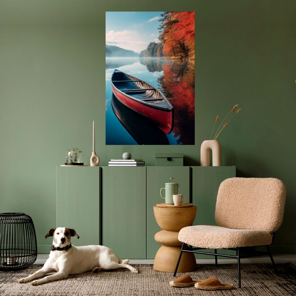 BOAT OF TRANQUILITY Peel and Stick Vertical Poster