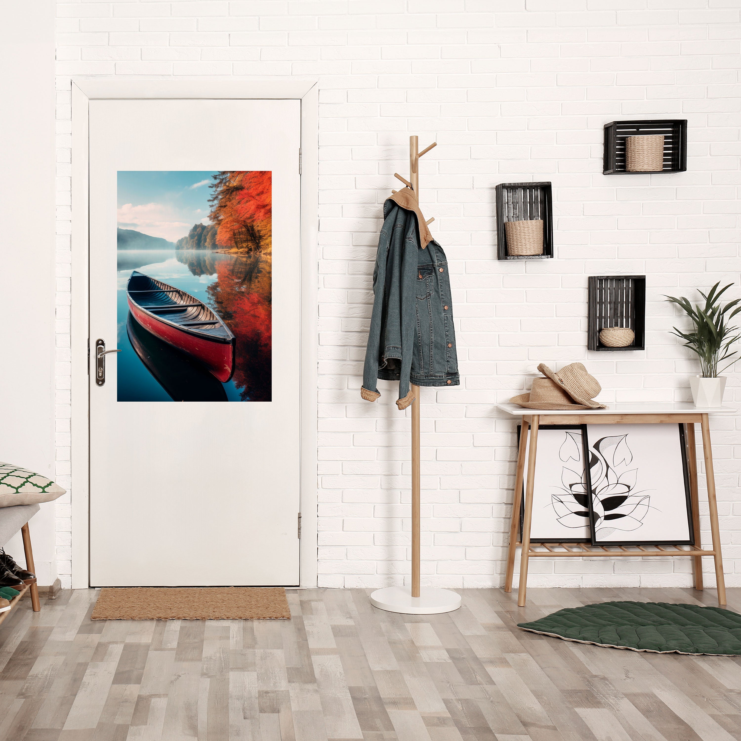 BOAT OF TRANQUILITY Peel and Stick Vertical Poster