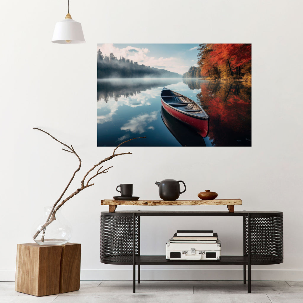 BOAT OF TRANQUILITY Peel and Stick Horizontal Poster