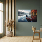BOAT OF TRANQUILITY Peel and Stick Horizontal Poster