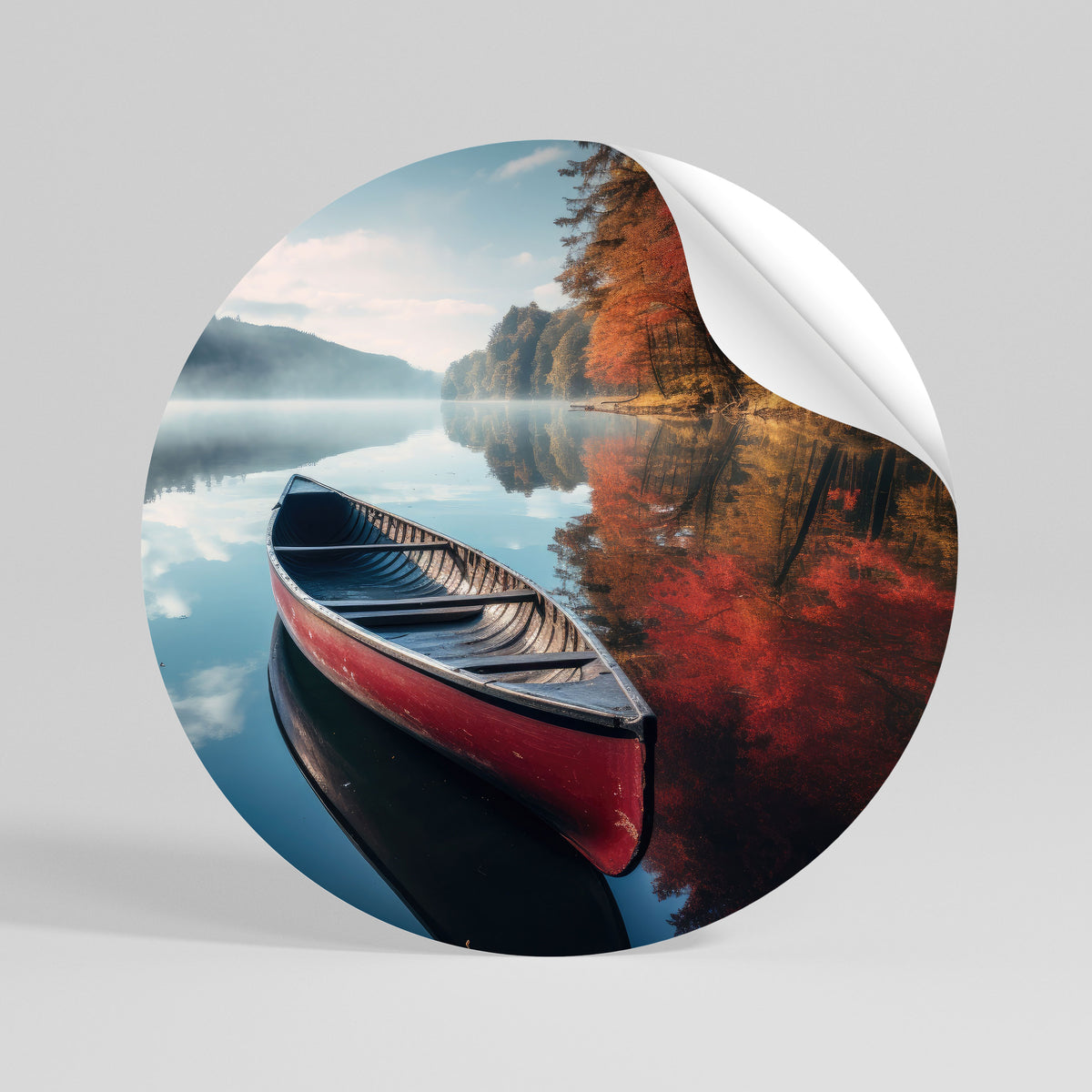 BOAT OF TRANQUILITY Autocolante Redondo Removível