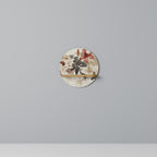 PETAL POETRY Prateleira Redonda Decorativa em Efeito Carvalho