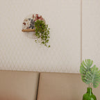 PETAL POETRY Prateleira Redonda Decorativa em Efeito Carvalho