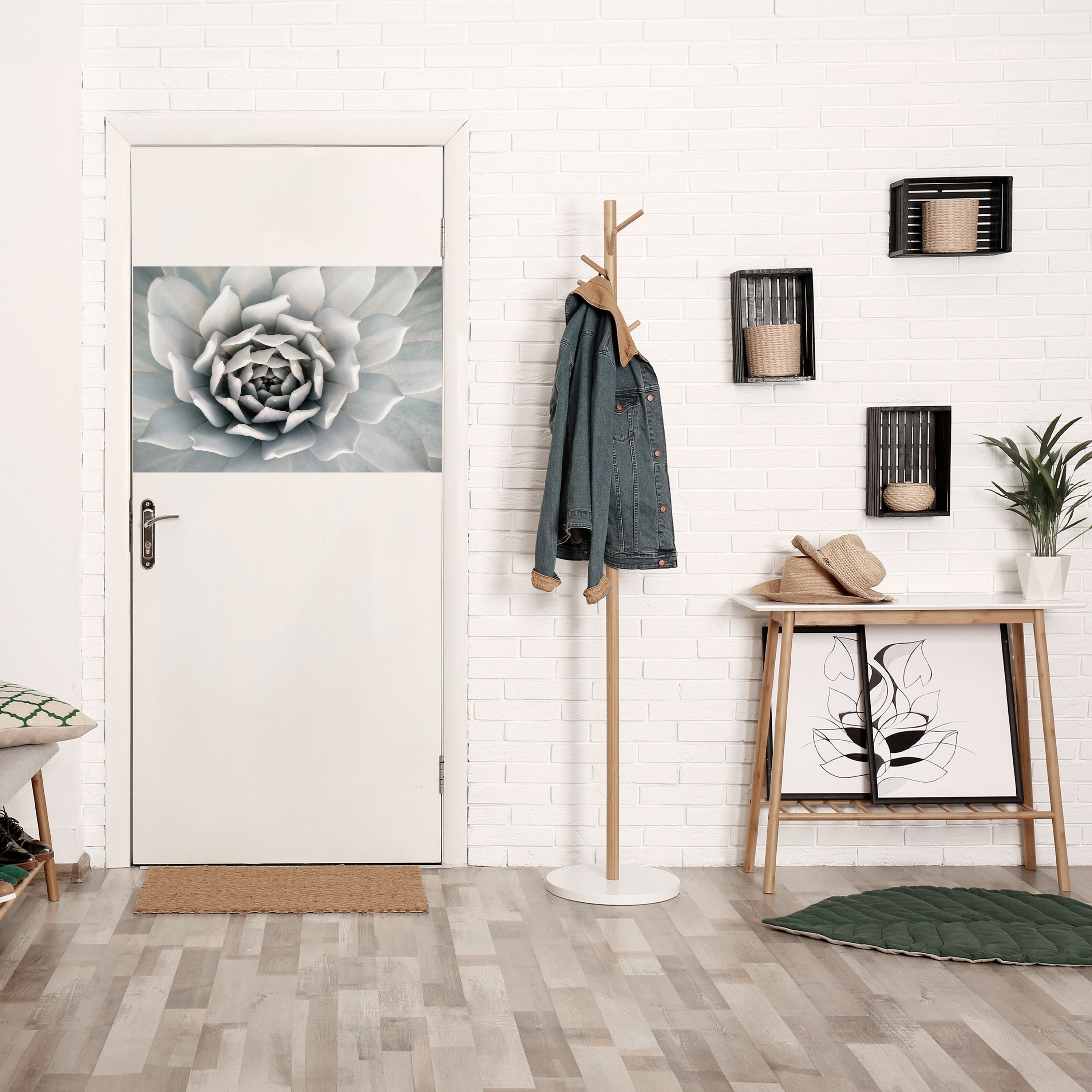 ELEGANT PETAL SWIRL Peel and Stick Horizontal Poster