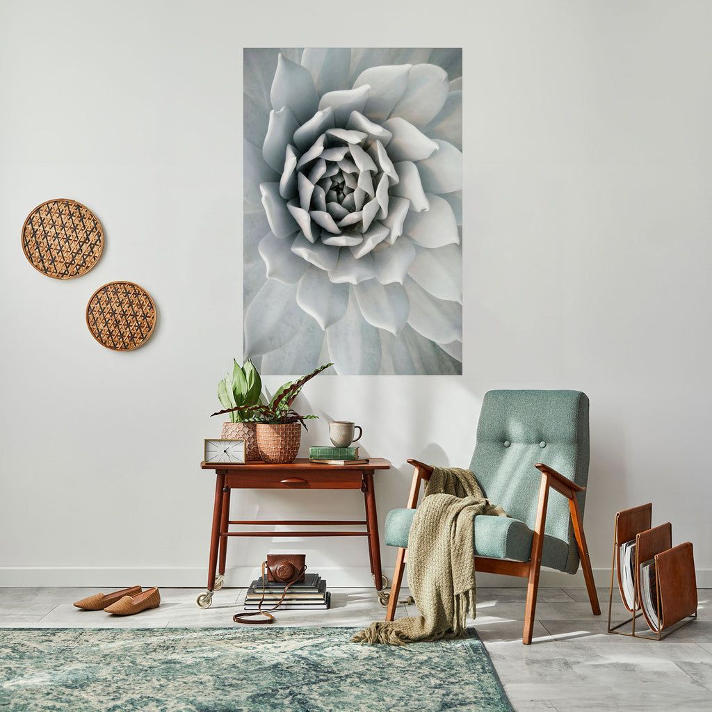 ELEGANT PETAL SWIRL Poster Vertical Autocolante