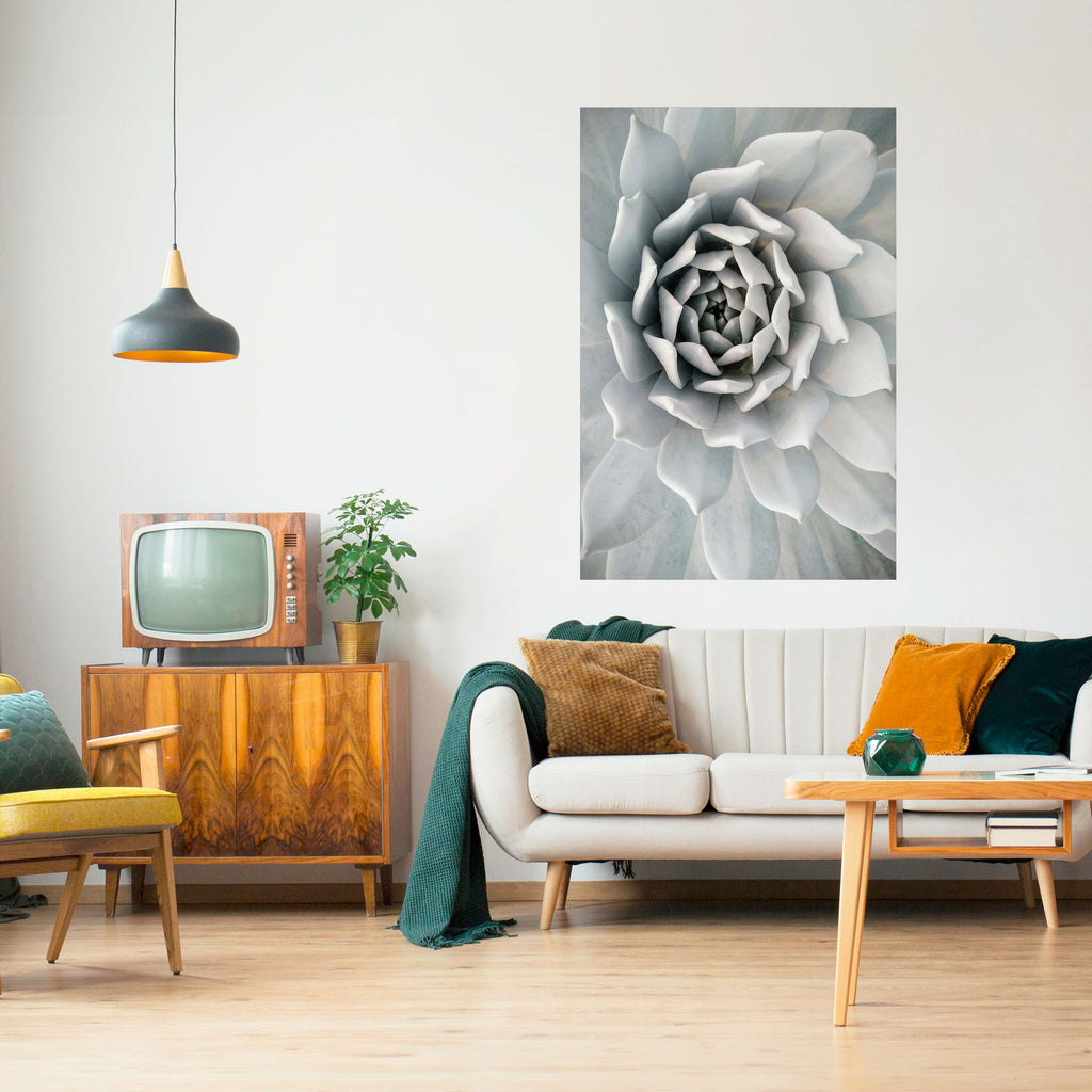 ELEGANT PETAL SWIRL Poster Vertical Autocolante